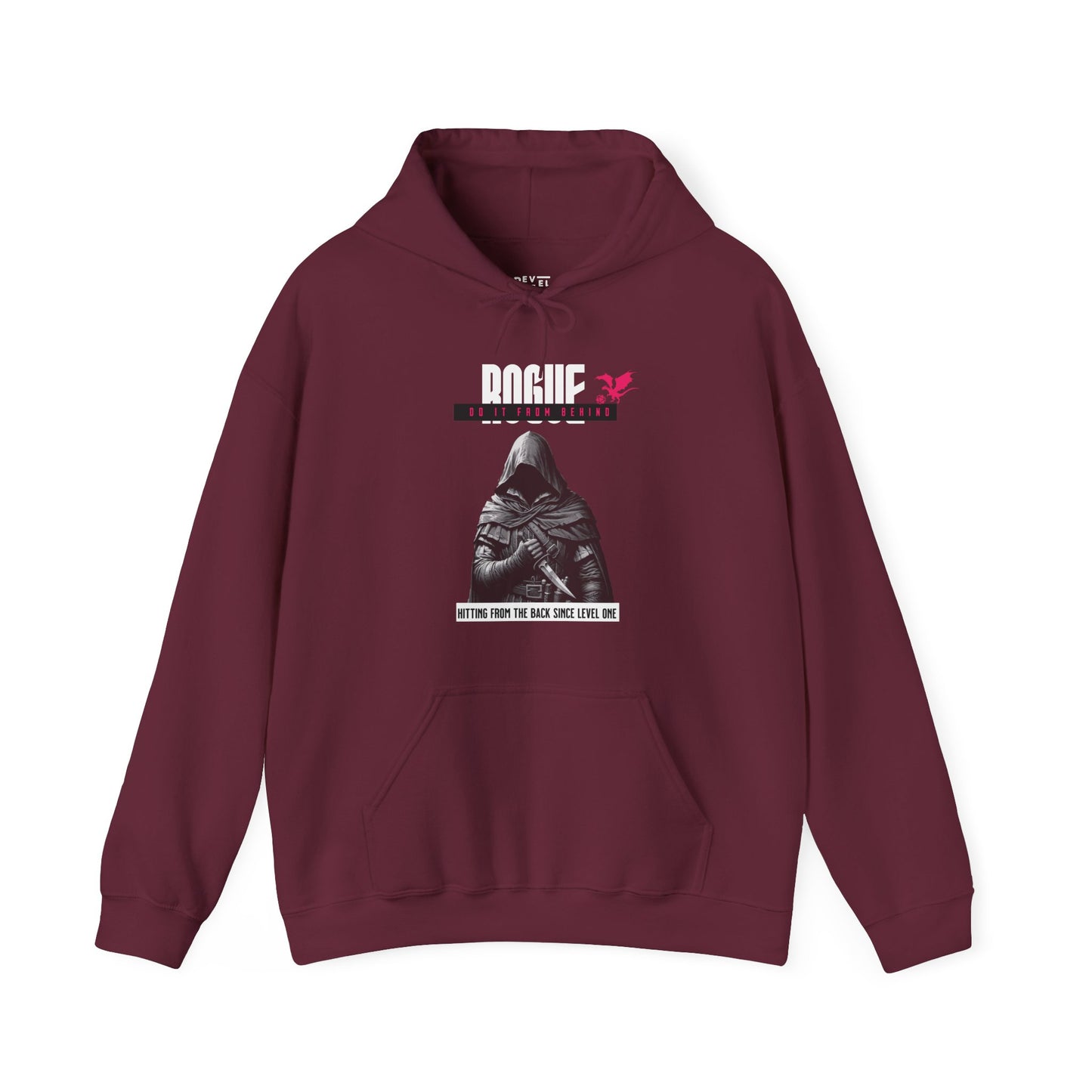 tabletop-rpg-rogue-class-inspired-hoodie-closeup-maroon