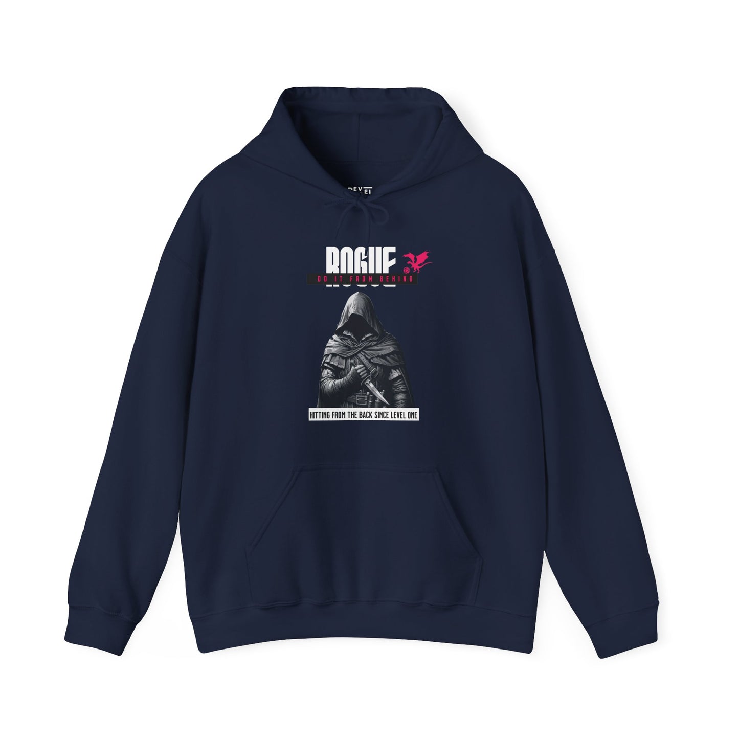tabletop-rpg-rogue-class-inspired-hoodie-closeup-navy