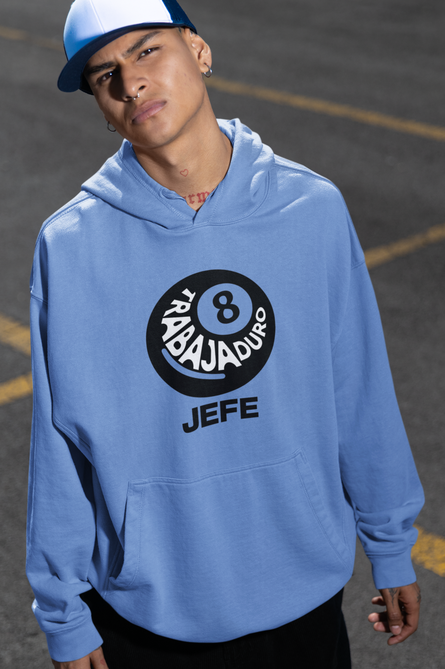 trabaj-duro-jefe-hustle-hard-latino-graphic-hoodie-blue