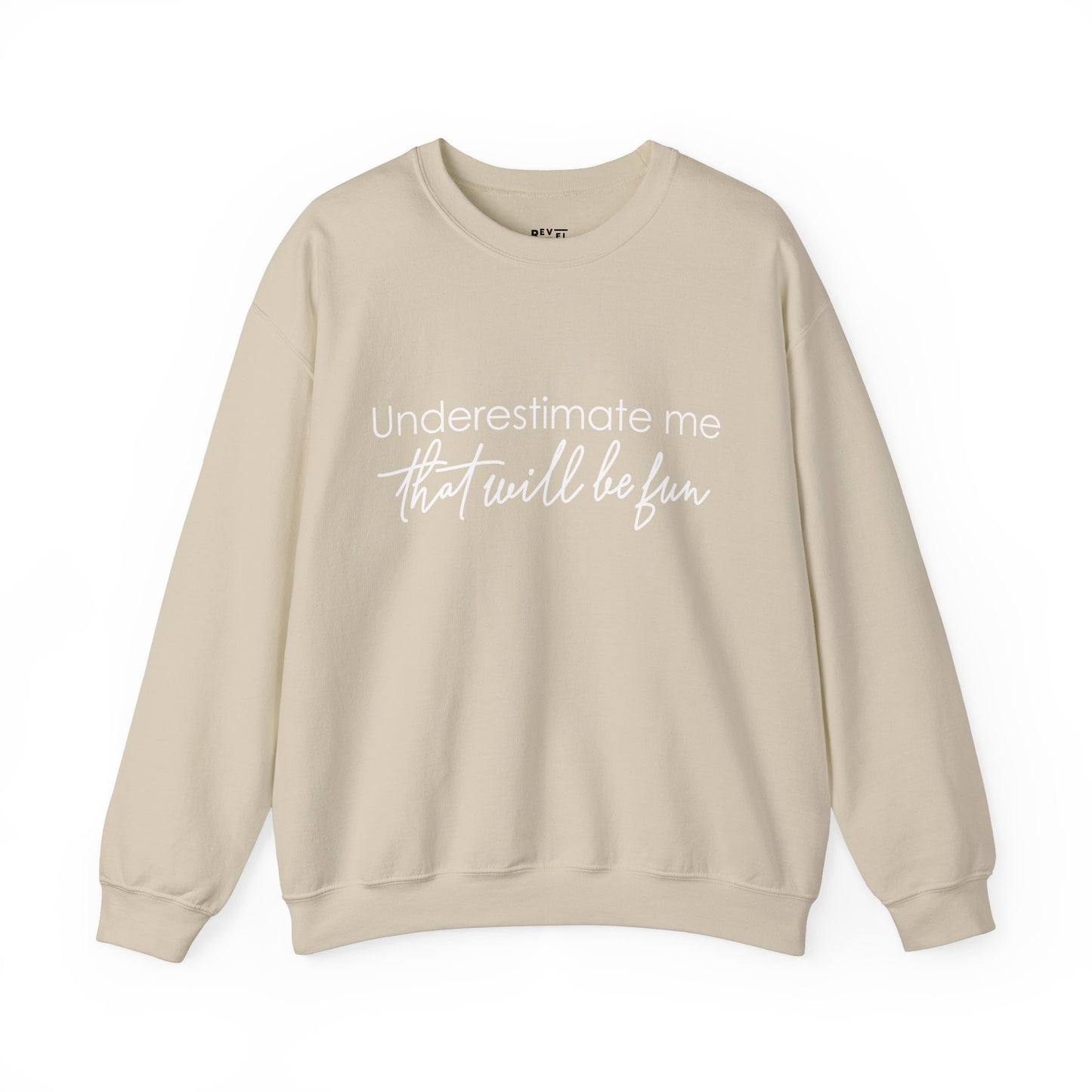 underestimate-me-that-will-be-fun-woman-sweatshirt-closeup-sand