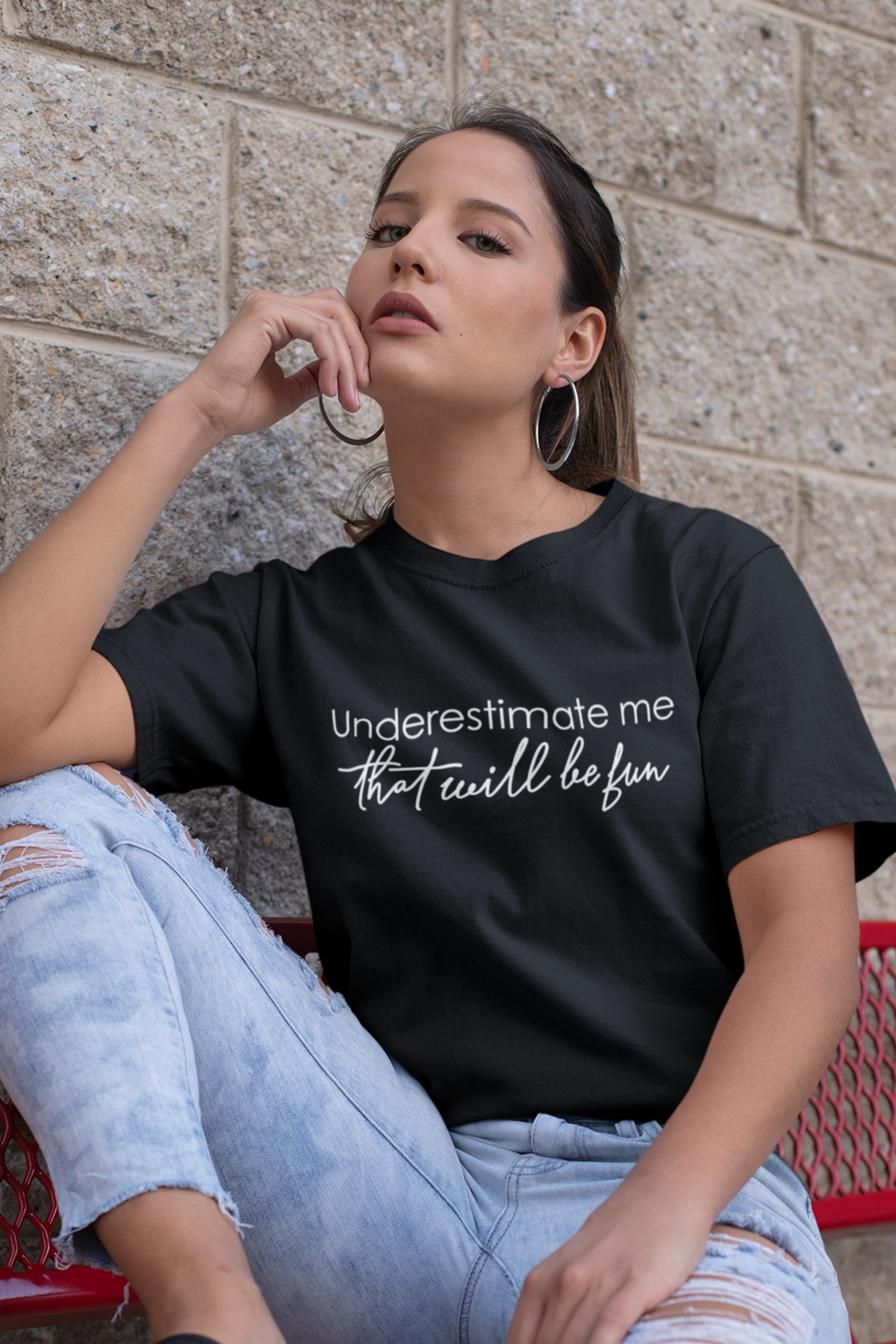 underestimate-me-that-will-be-fun-woman-tshirt-black