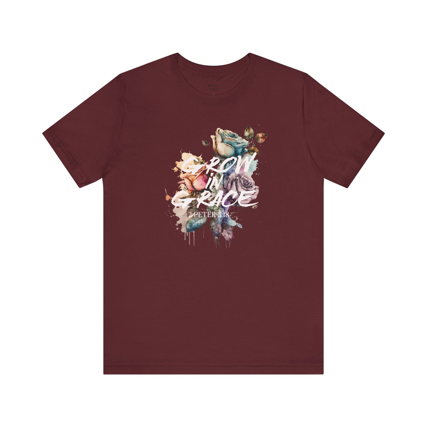 watercolor-floral-christian-woman-tee-closeup-maroon