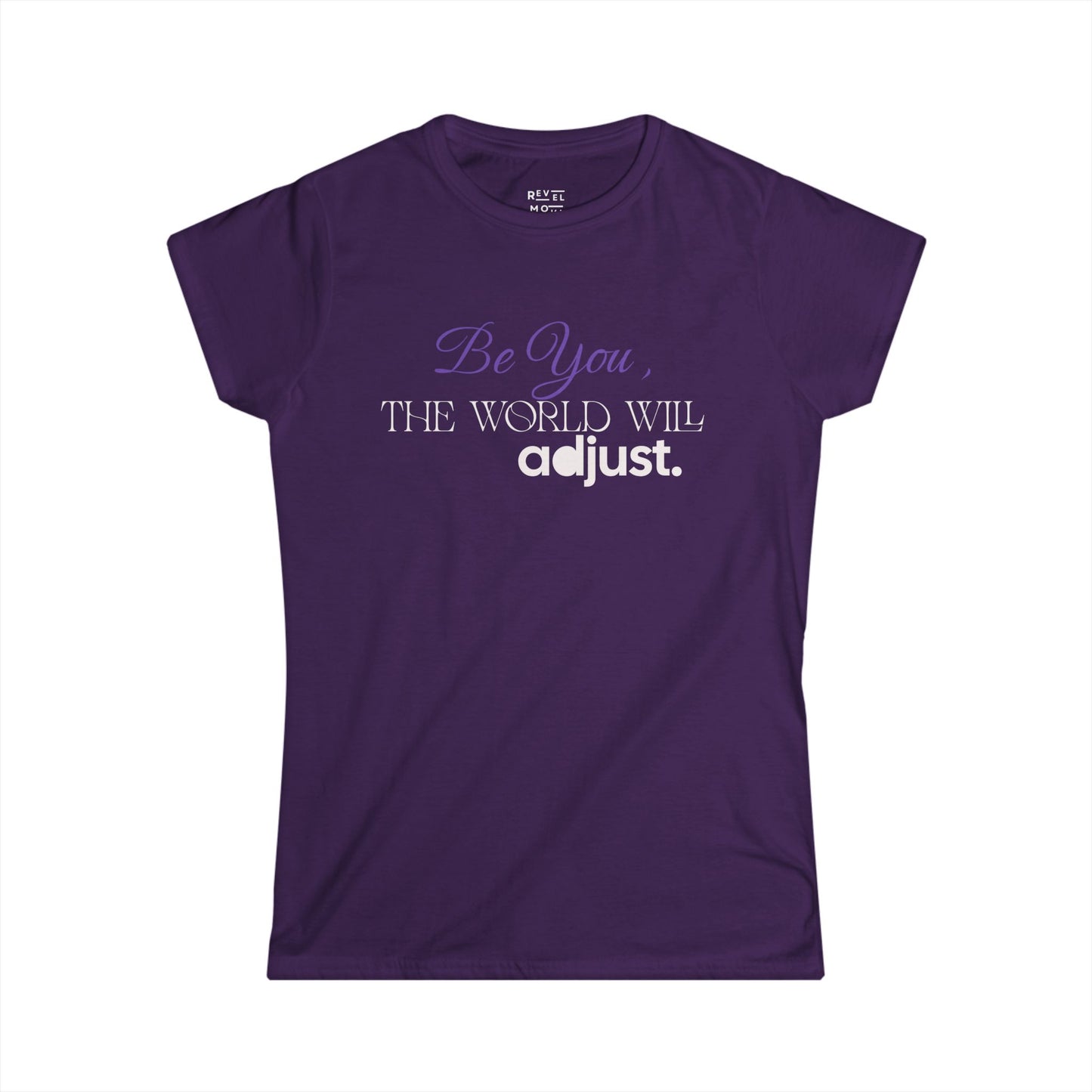 woman-in-beach-wearing-be-you-the-world-will-adjust-tee-closeup-purple
