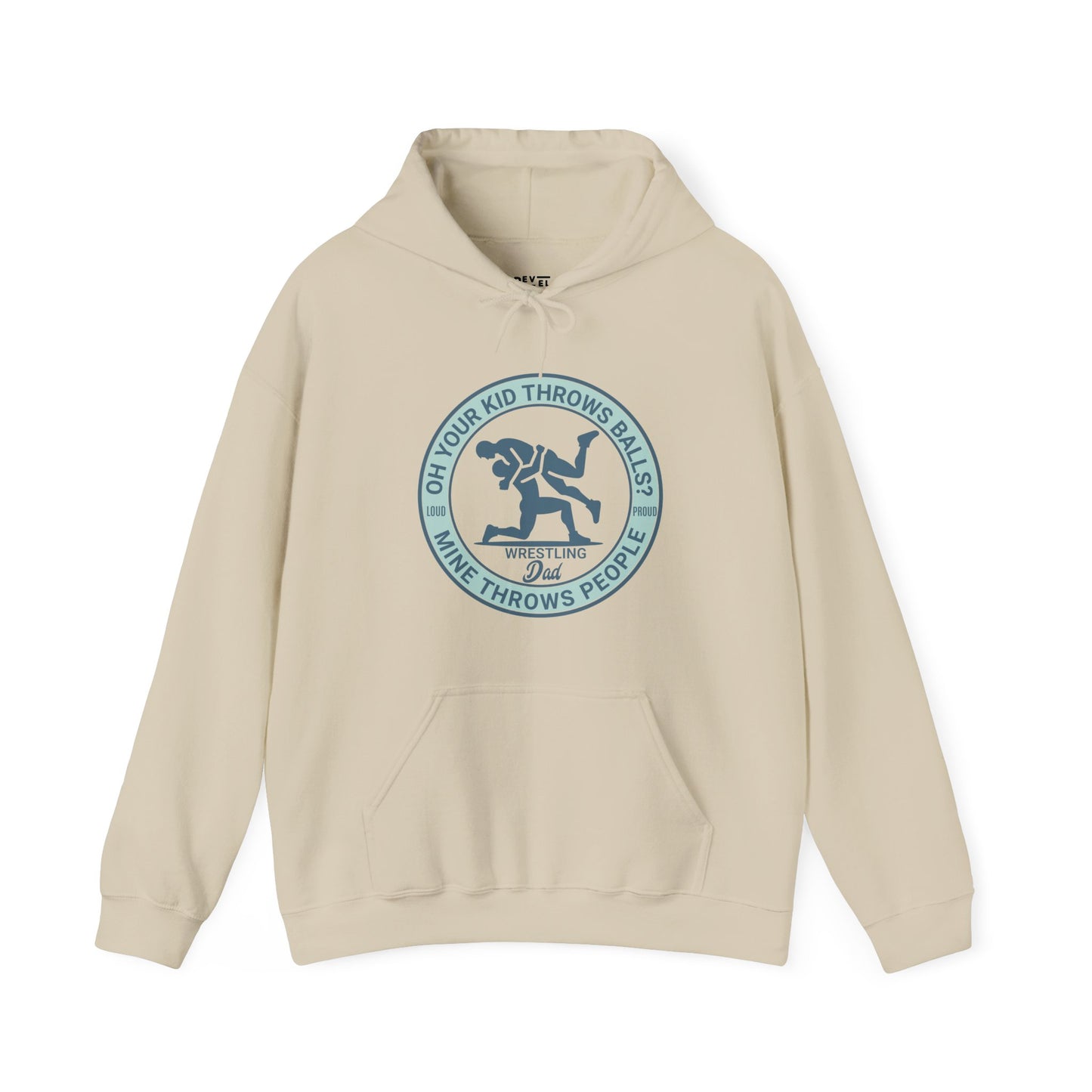 wrestling-dad-hoodie-closeup-sand
