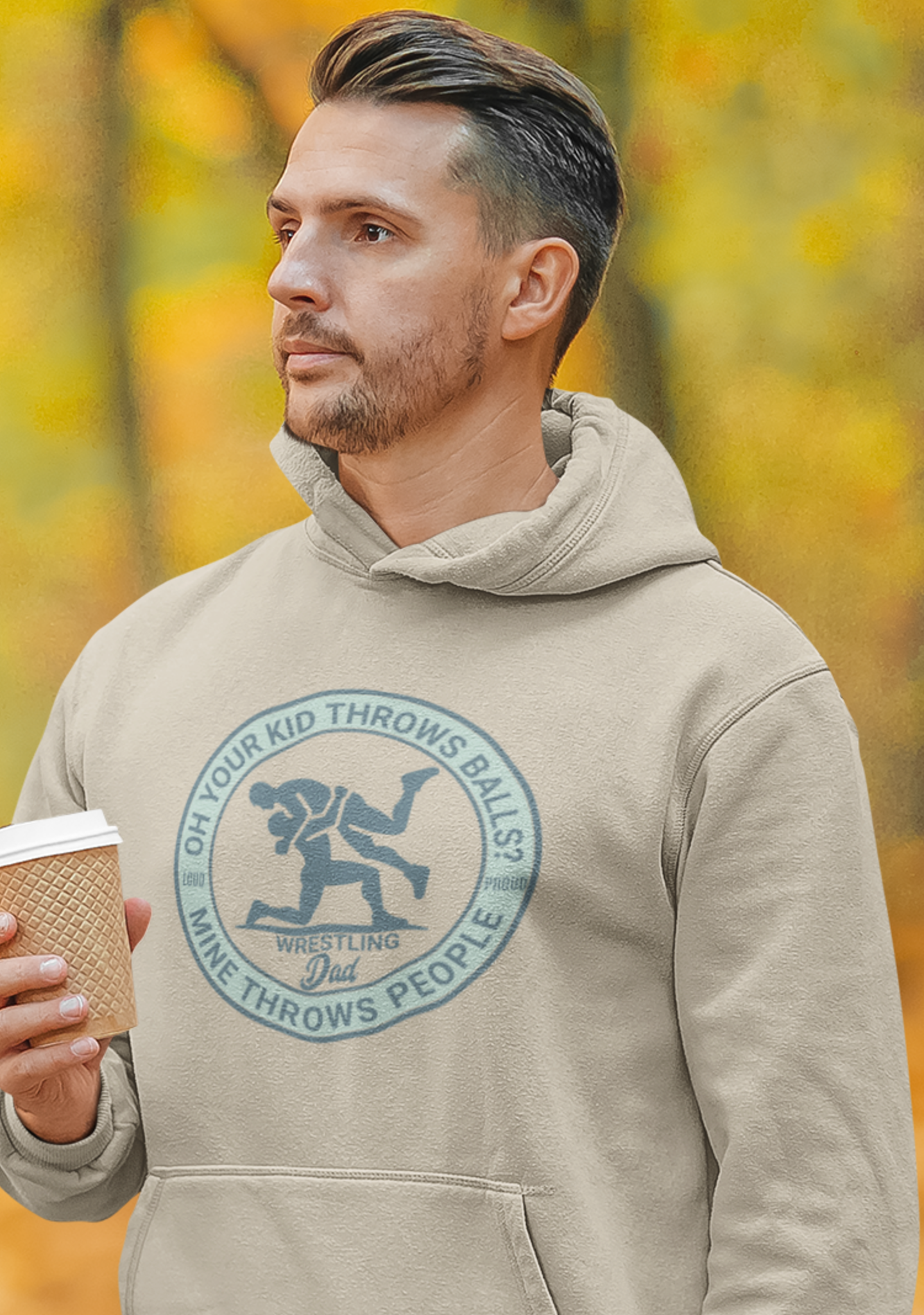 wrestling-dad-hoodie-sand