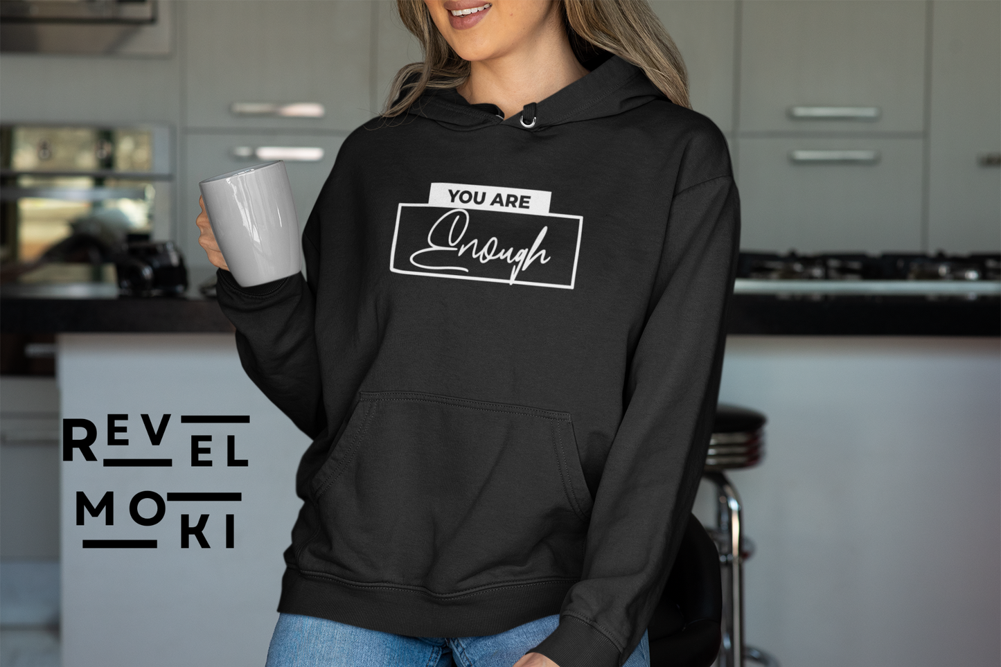 you-are-enough-front-hoodie-black