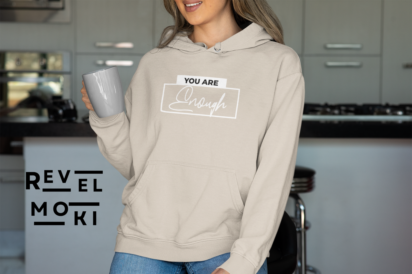 you-are-enough-front-hoodie-sand
