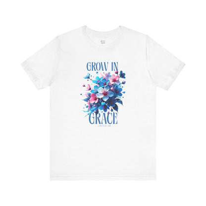 Grow in Grace Floral Christian T Shirt