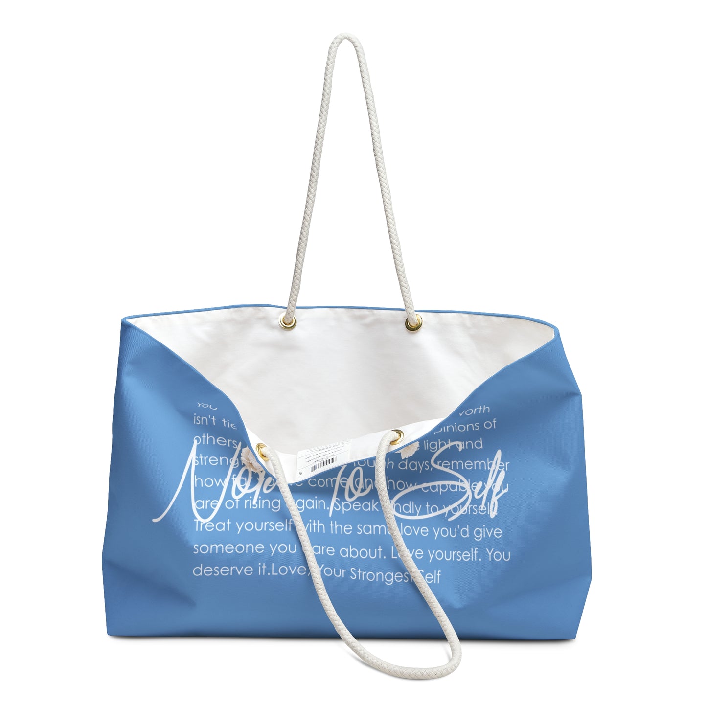 Note To Self, Mental Health Journey Weekender Bag