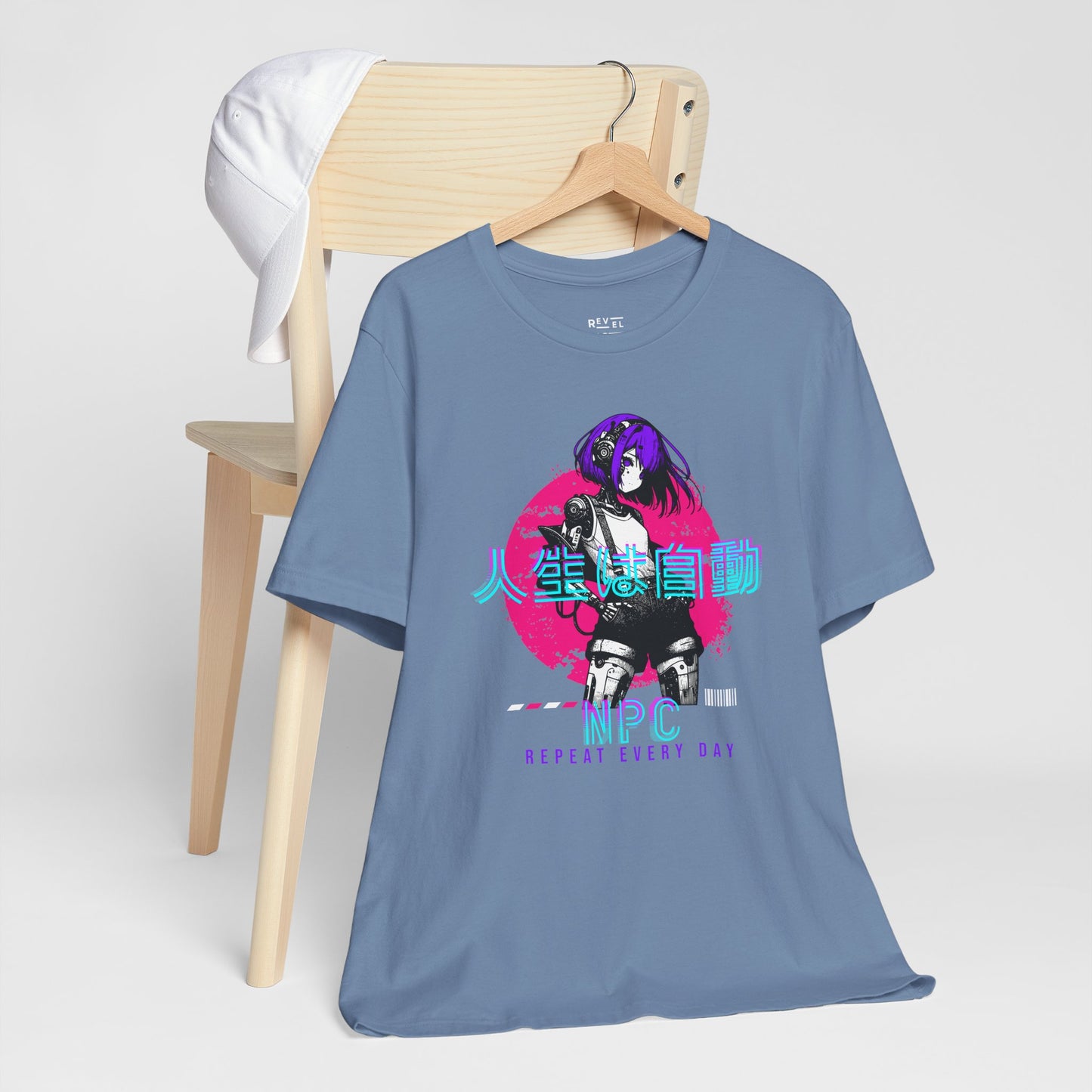 anime-npc-graphic-tee-color-steel-blue