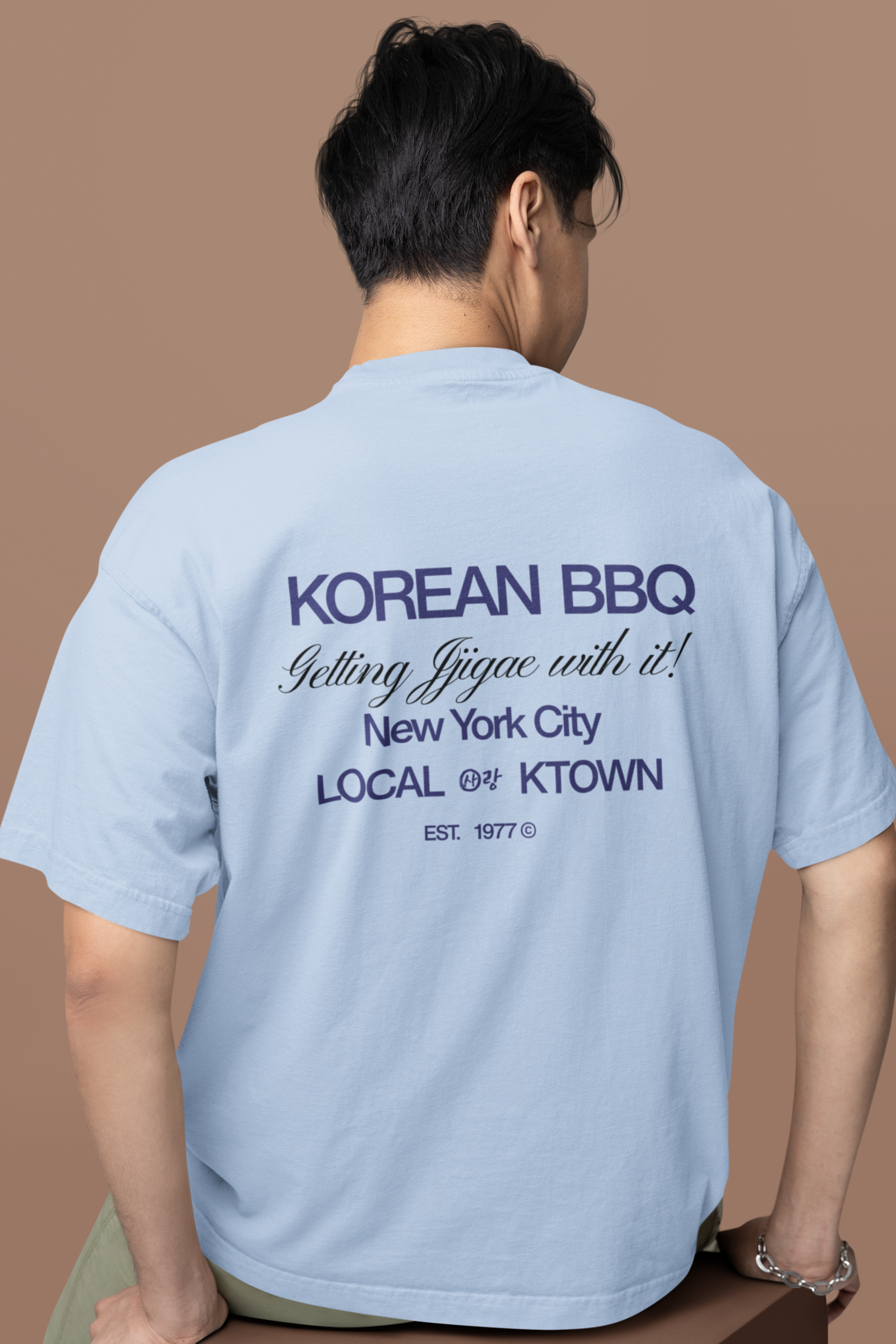 asian-man-wearing-korean-barbecue-tee-back-baby-bue