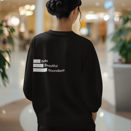 back-of-womans-boundless-black-color-sweatshirt