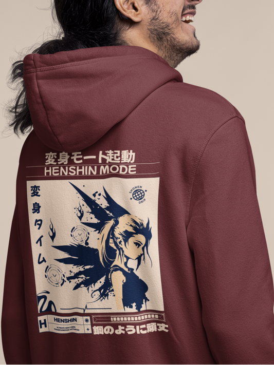 back-view-mockup-featuring-a-man-in-a-hoodie-with-anime-henshin-designs-maroon
