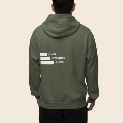 back-of-military-green-hustle-hoodie