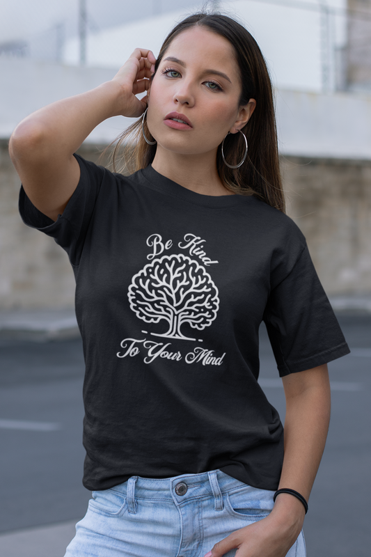 be-kind-to-your-mind-woman-tee-black-pic