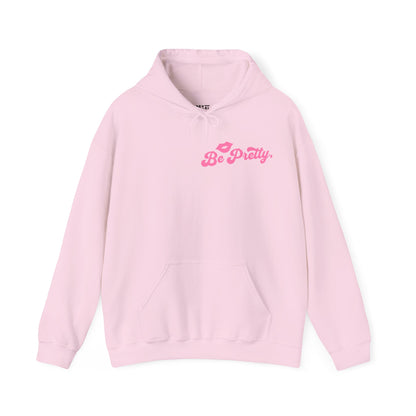 be-pretty-woman-hoodie-front-closeup-pink