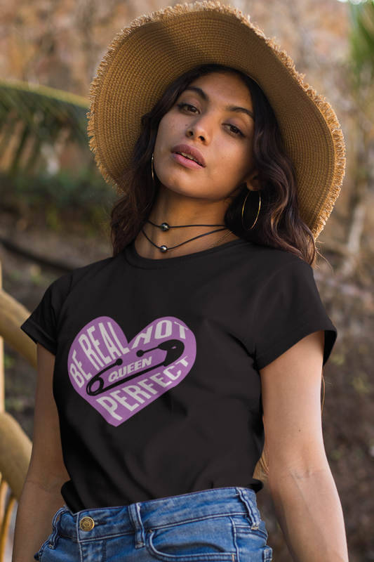 be-real-not-perfect-queen-tee-black