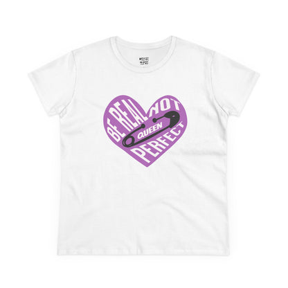 be-real-not-perfect-queen-tee-closeup-white