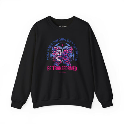 christian-be-transformed-woman-sweatshirt-closeup-black
