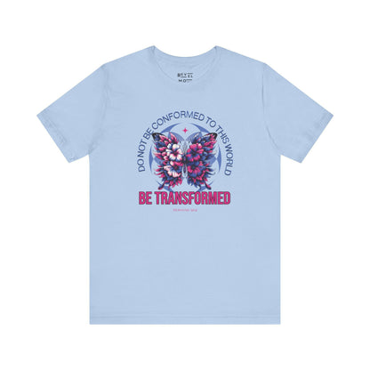 christian-be-transformed-woman-tee-closeup-blue