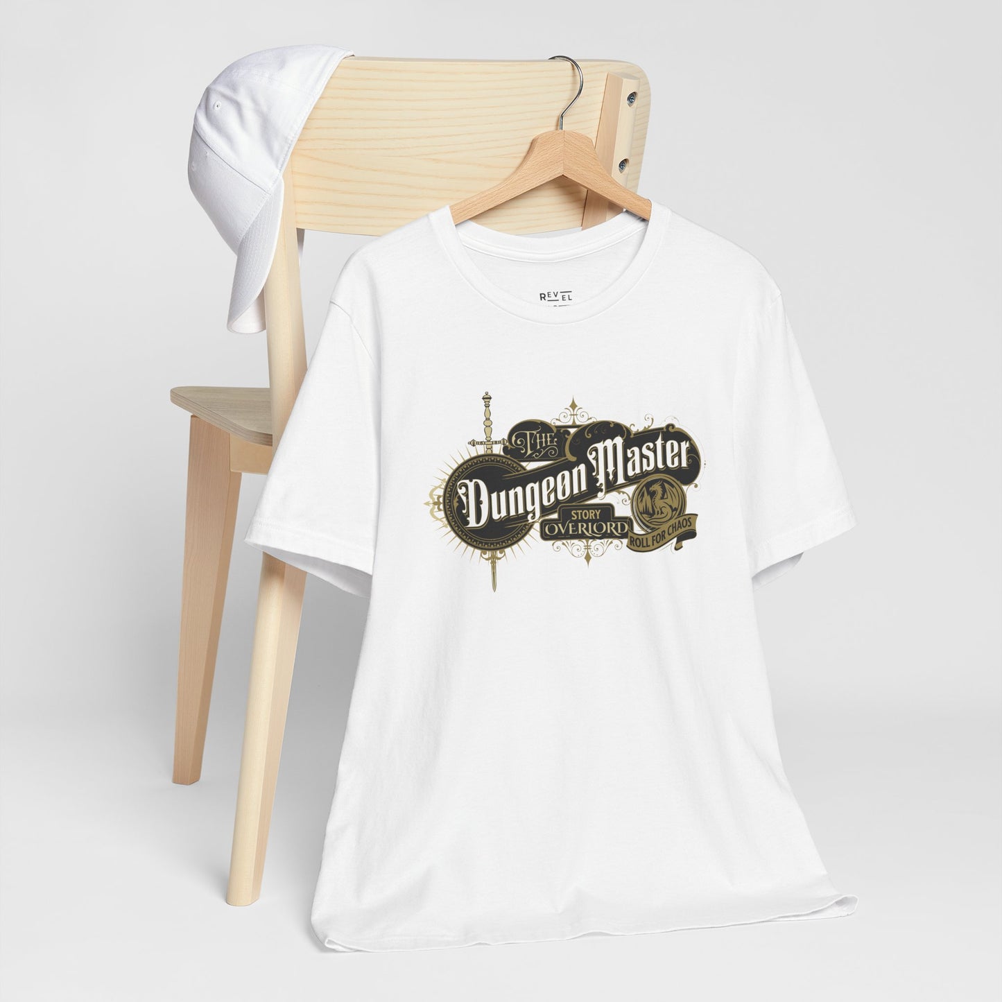 White-t-shirt-with-Dungeon-Master-graphic