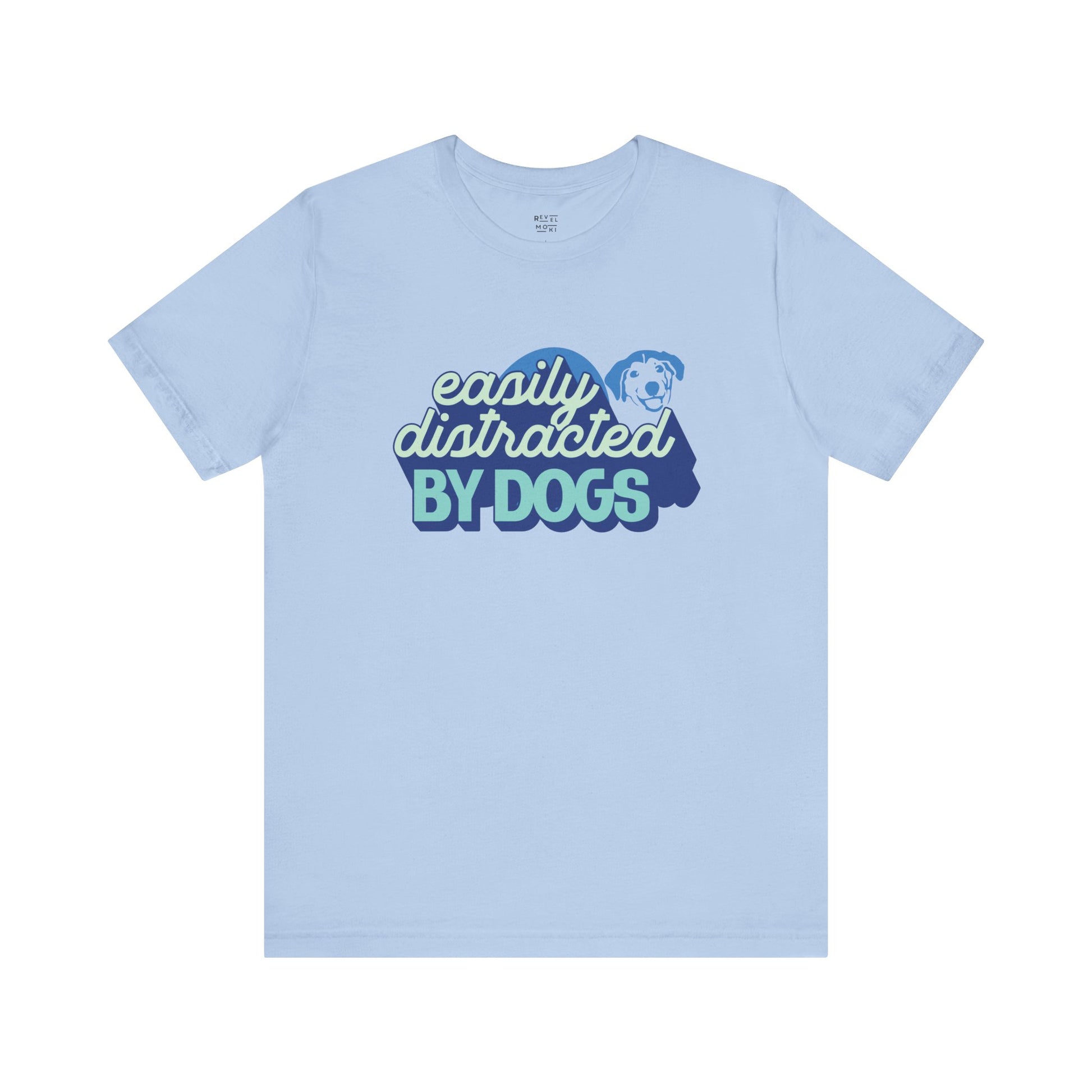 easily-distracted-by-dogs-woman-tshirt-closeup-blue