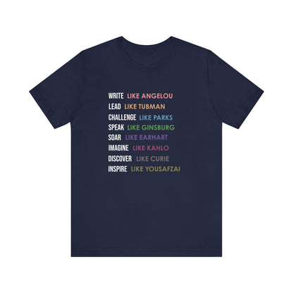 famous-strong-women-woman-tee-closeup-navy