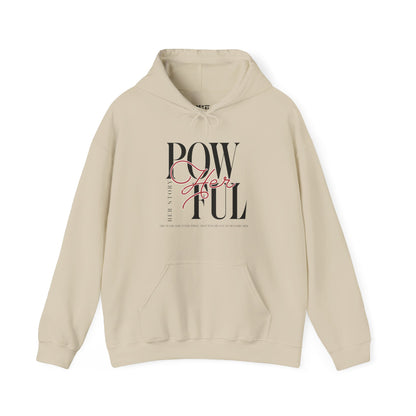 front-of-woman-hoodie-pow-herful-her-story-closeup-sand