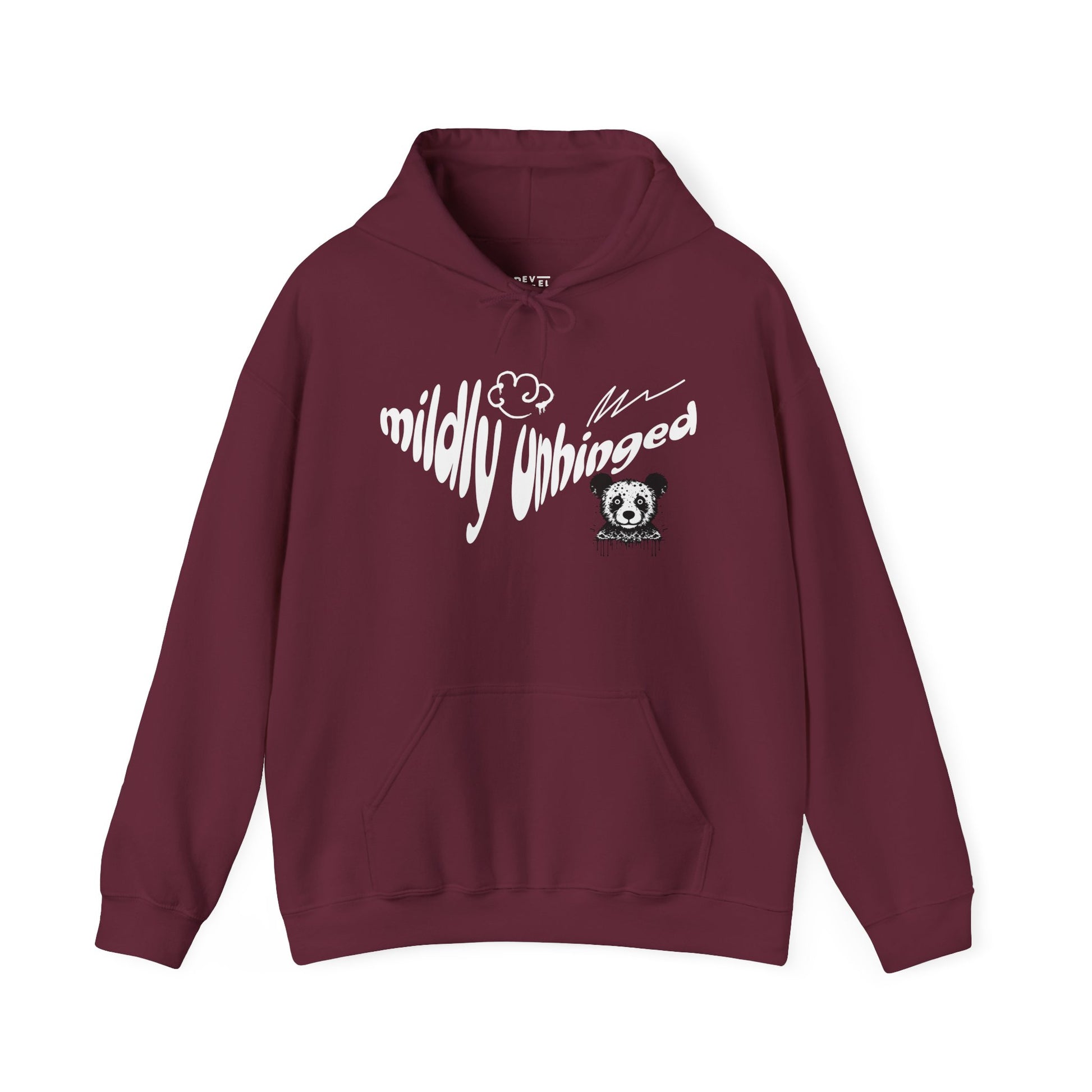 funny-hoodie-that-says-mildly-unhinged-maroon