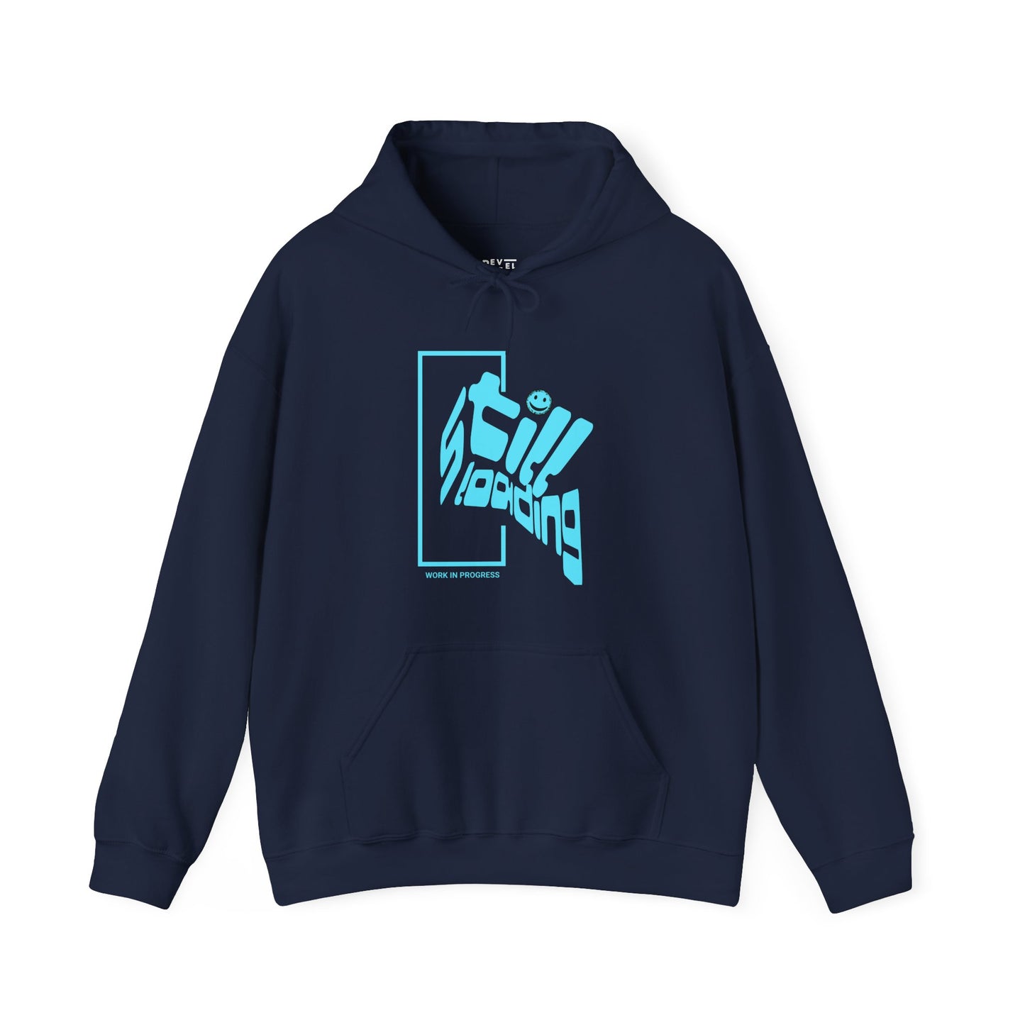 hoodie-with-blue-graphic-design-that-says-still-loading-work-in-progress-color-navy