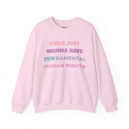 girls-just-wanna-have-fundamental-human-rights-sweatshirt-closeup-pink