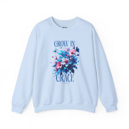 grow-in-grace-christian-woman-sweatshirt-closeup-blue