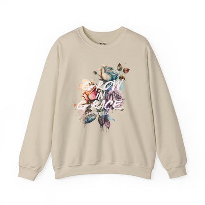 grow-in-grace-watercolors-woman-sweatshirt-closeup-sand