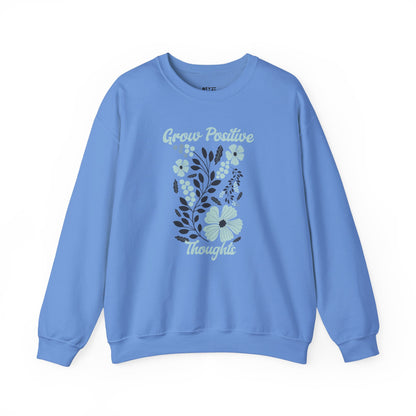 grow-positive-thoughts-woman-sweatshirt-closeup-blue