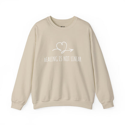 healing-is-not-linear-womens-sweatshirt-closeup-sand