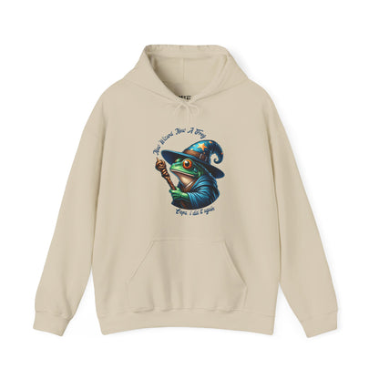 sand-hoodie-with-a-graphic-of-a-frog-in-a-witch-hat