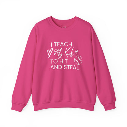 i-teach-my-kids-to-hit-and-steal-baseball-mom-sweatshirt-closeup-heliconia