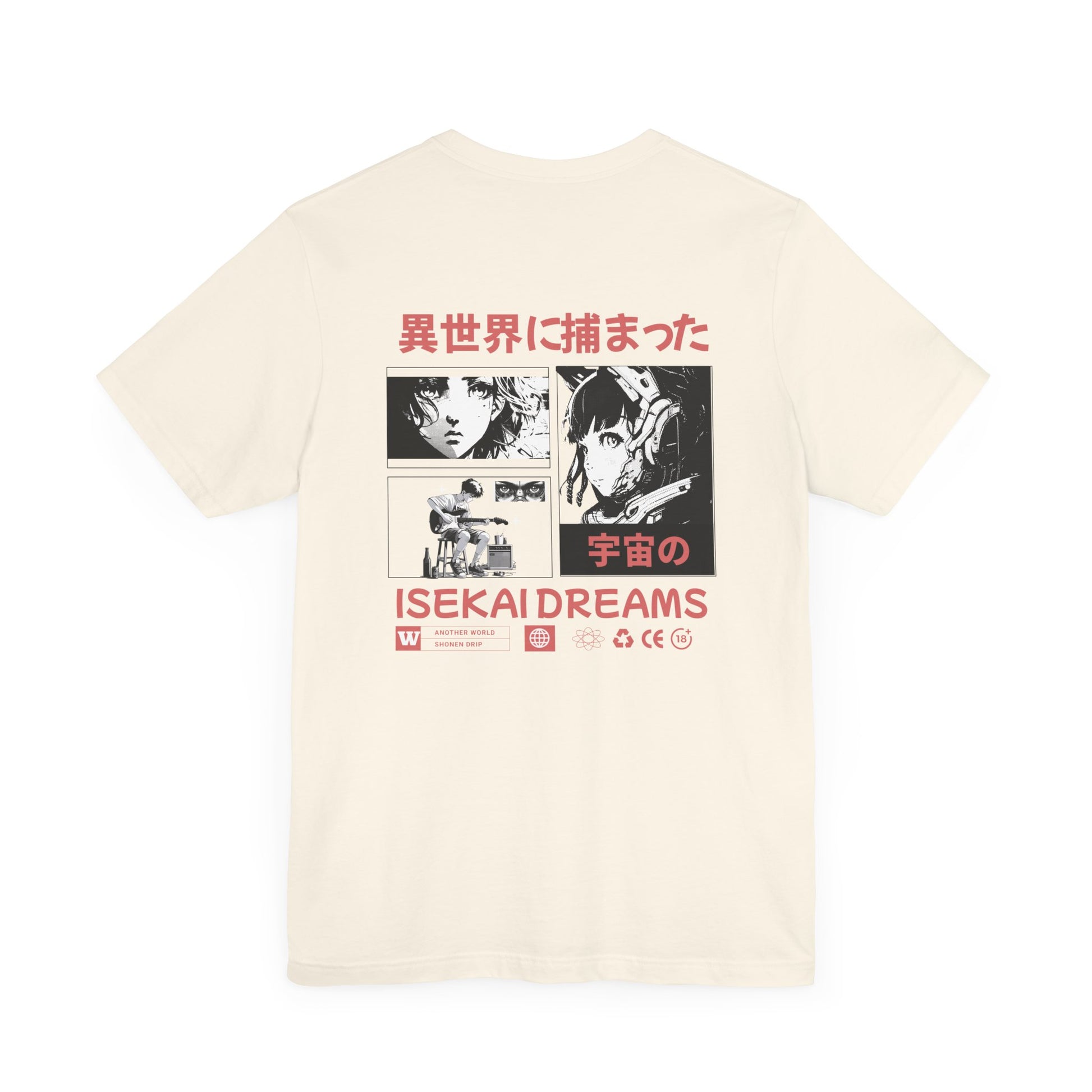 japanese-anime-isekai-graphic-tshirt-back-closeup-beige