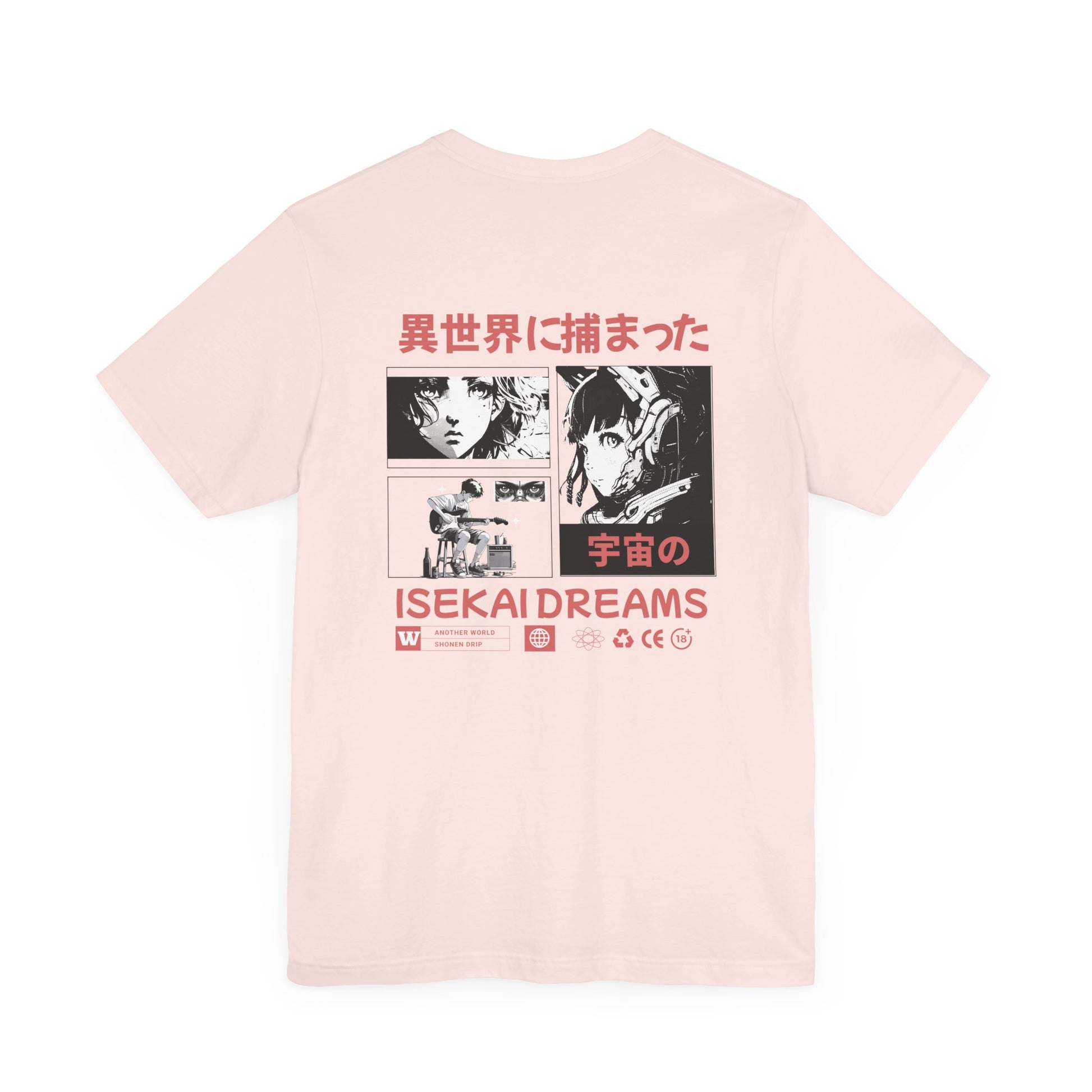 japanese-anime-isekai-graphic-tshirt-back-closeup-pink
