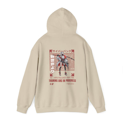 japanese-anime-mens-graphic-hoodie-training-arc-back-view-closeup-sand