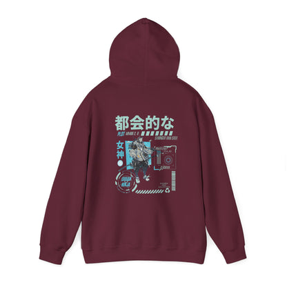 japanese-anime-plot-armor-mens-hoodie-back-closeup-maroon