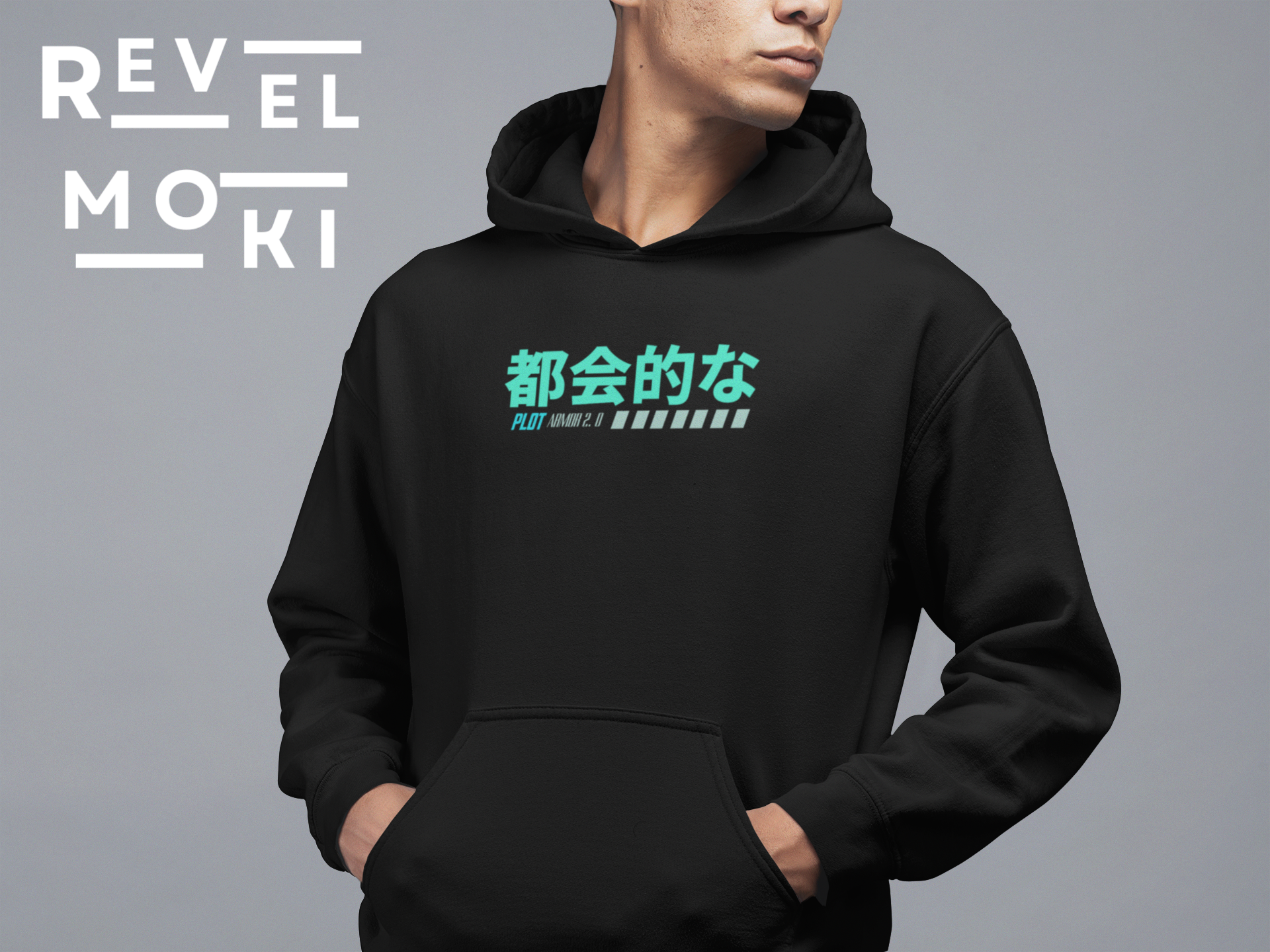 japanese-anime-plot-armor-mens-hoodie-front-black