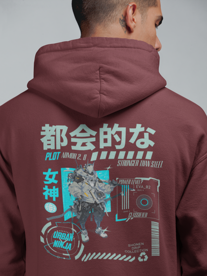 japanese-anime-plot-armor-mens-hoodie-maroon
