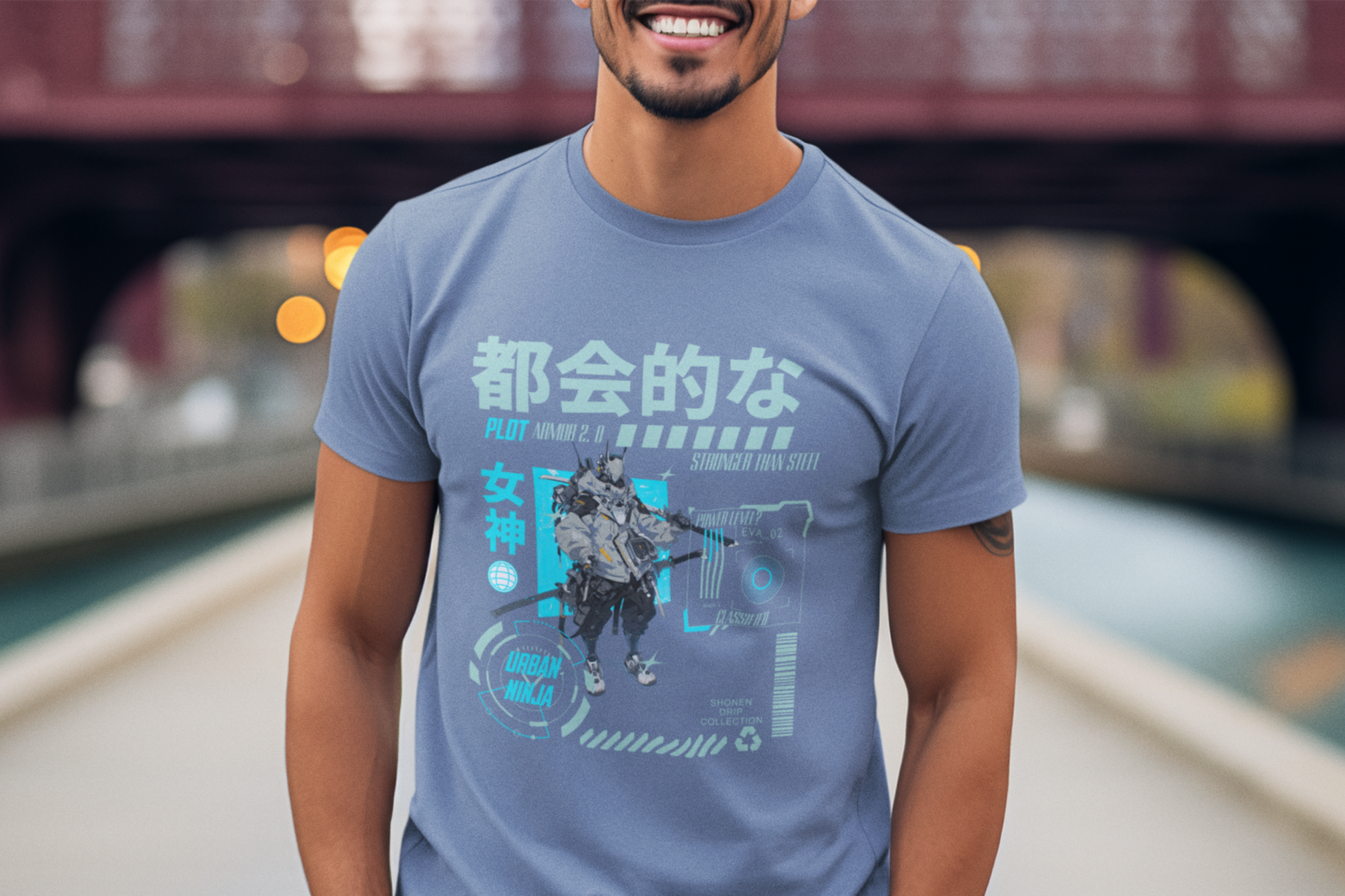 japanese-anime-plot-armor-mens-tshirt-steel-blue