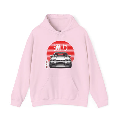 japanese-sun-streetcar-mens-hoodie-closeup-pink