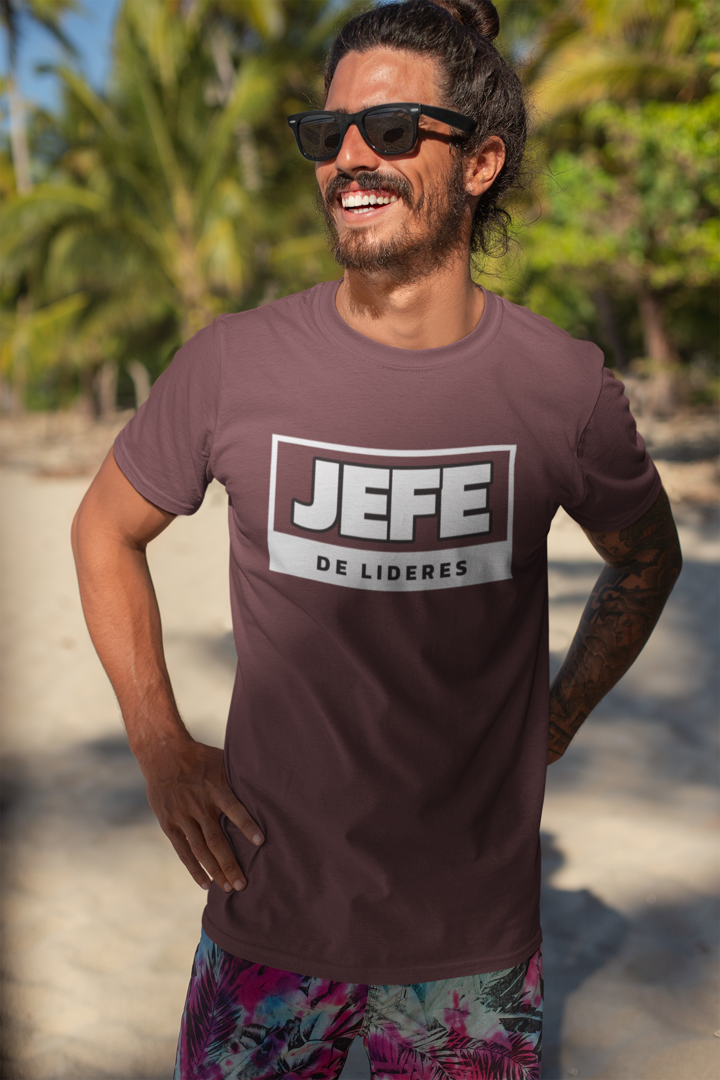 jefe-de-lideres-mens-tshirt-maroon