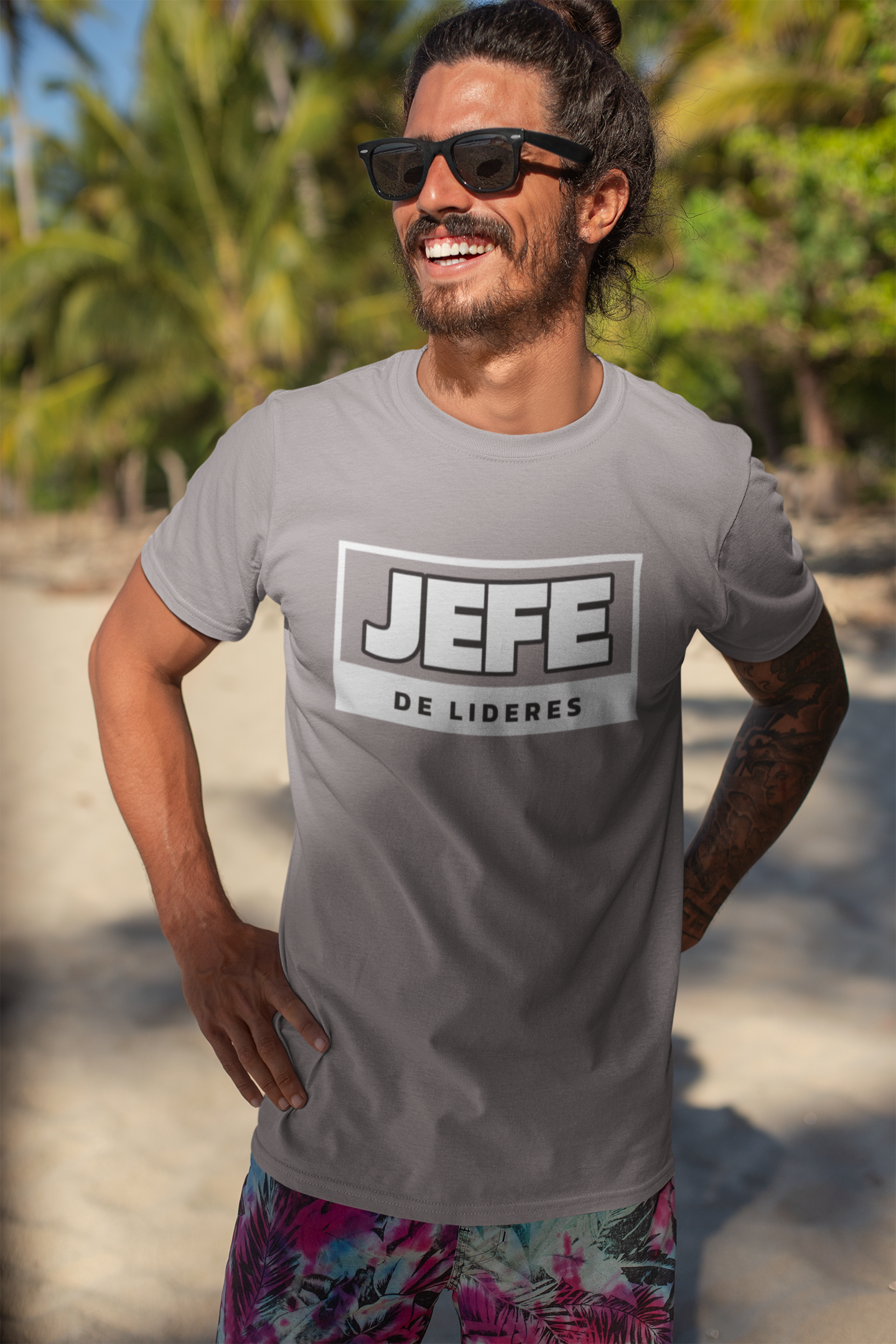 jefe-de-lideres-mens-tshirt-pebble-brown