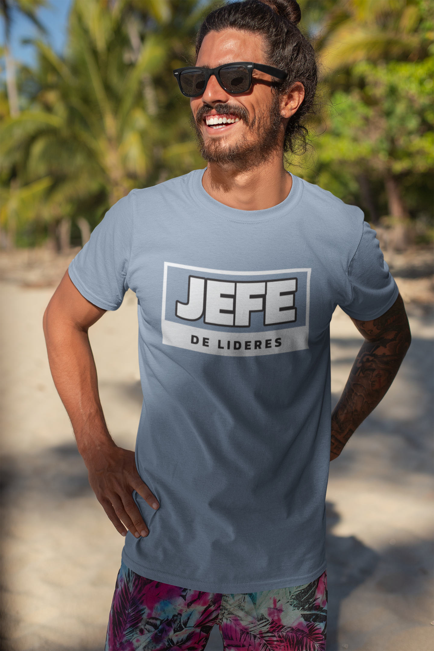 jefe-de-lideres-mens-tshirt-steel-blue