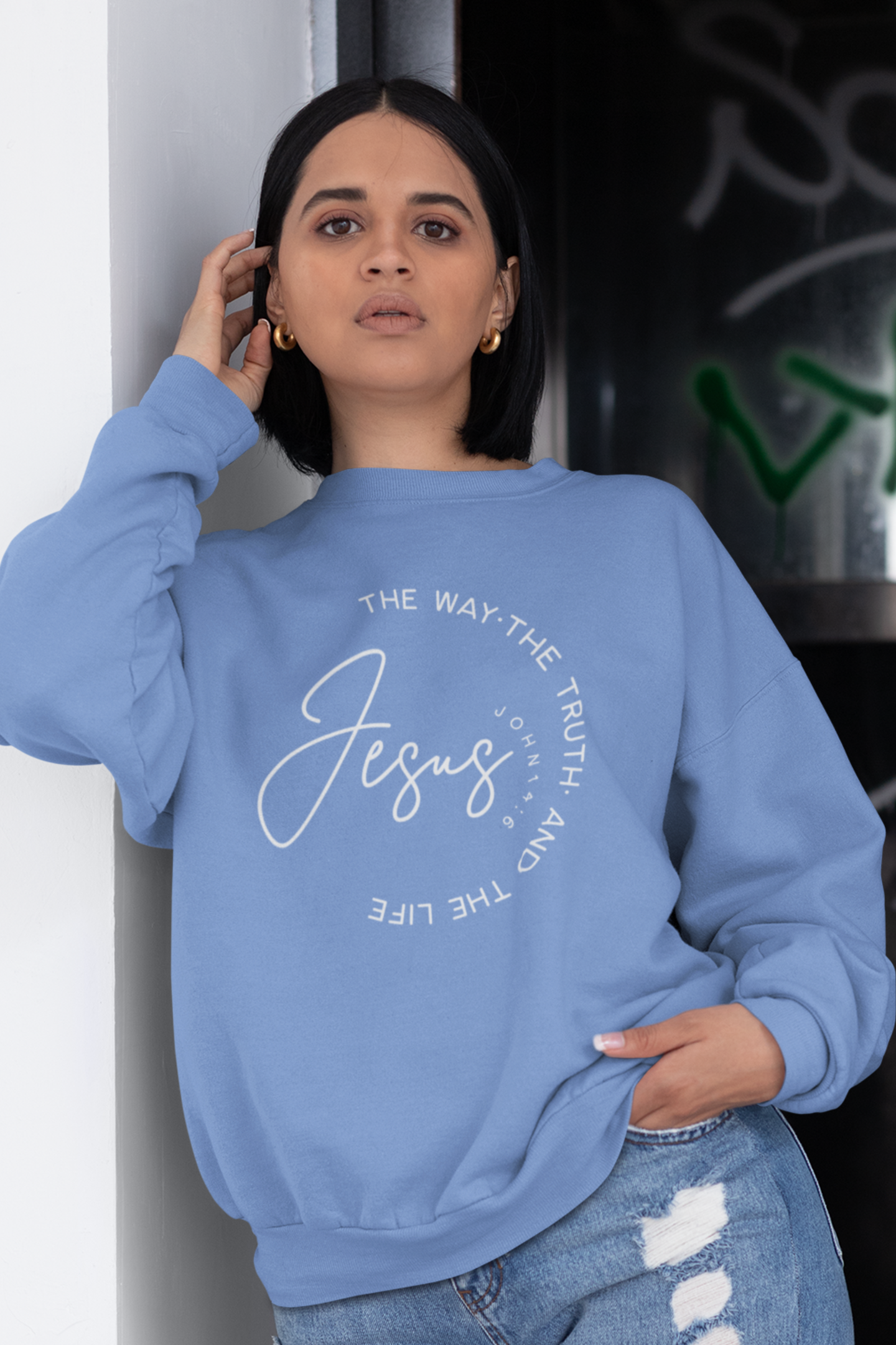jesus-the-way-the-truth-and-the-life-woman-sweatshirt-blue