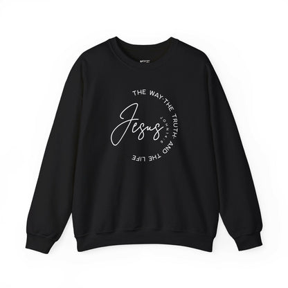 jesus-the-way-the-truth-and-the-life-woman-sweatshirt-closeup-black